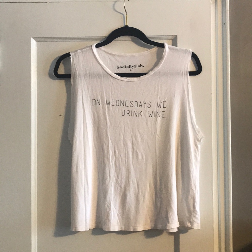On Wednesdays We Drink Wine workout tank